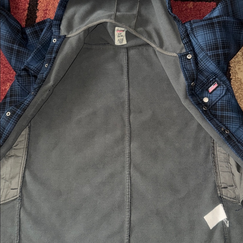Mens Dickies Water Repellent Flannel Hooded‎ Shirt Jacket - Picture 5 of 8
